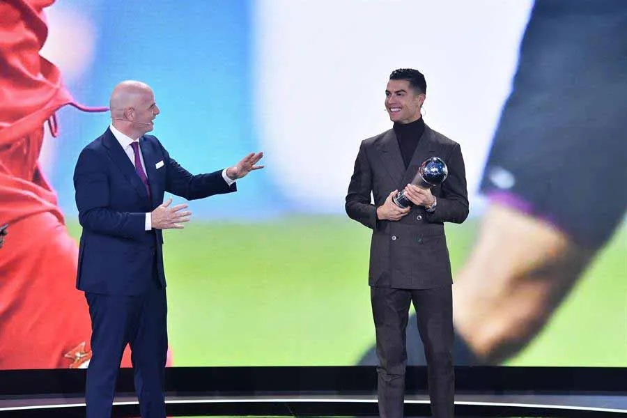 Gianni Infantino en la premiación del The Best