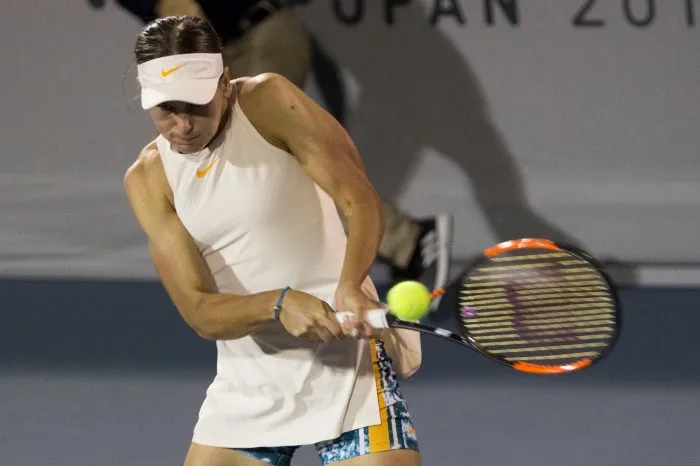 Veronika Kudermetova en acción durante la edición de 2019