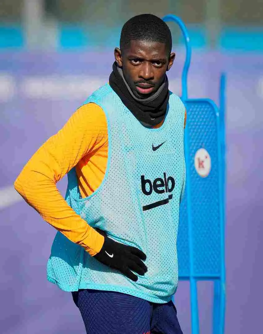 EFE Dembélé entrenando con el Barça