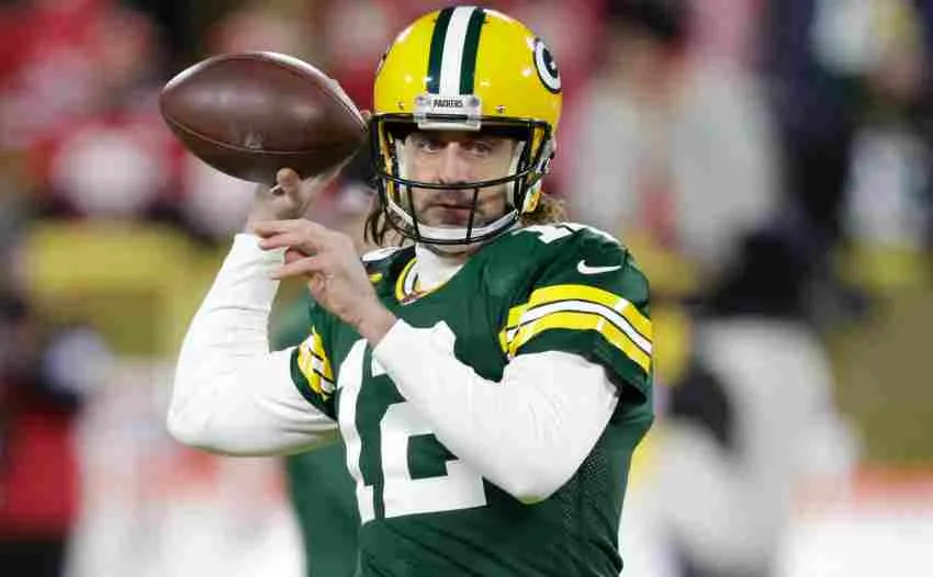 Aaron en el último partido de los Packers