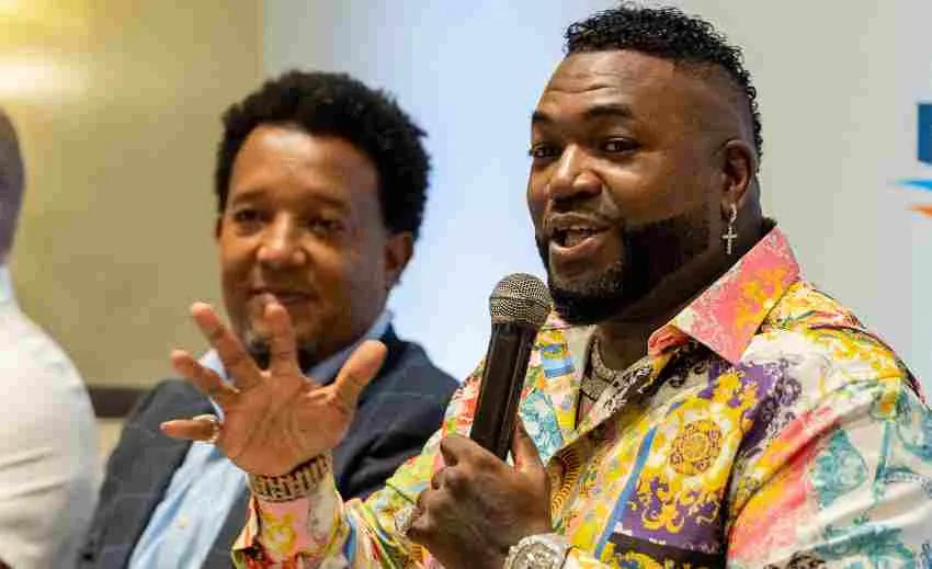 Big Papi en conferencia de prensa