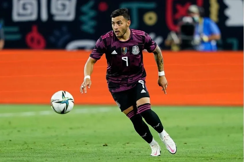 Vega en un partido con la Selección