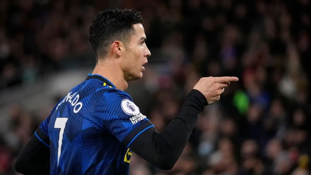 AP CR7 en un partido con el United