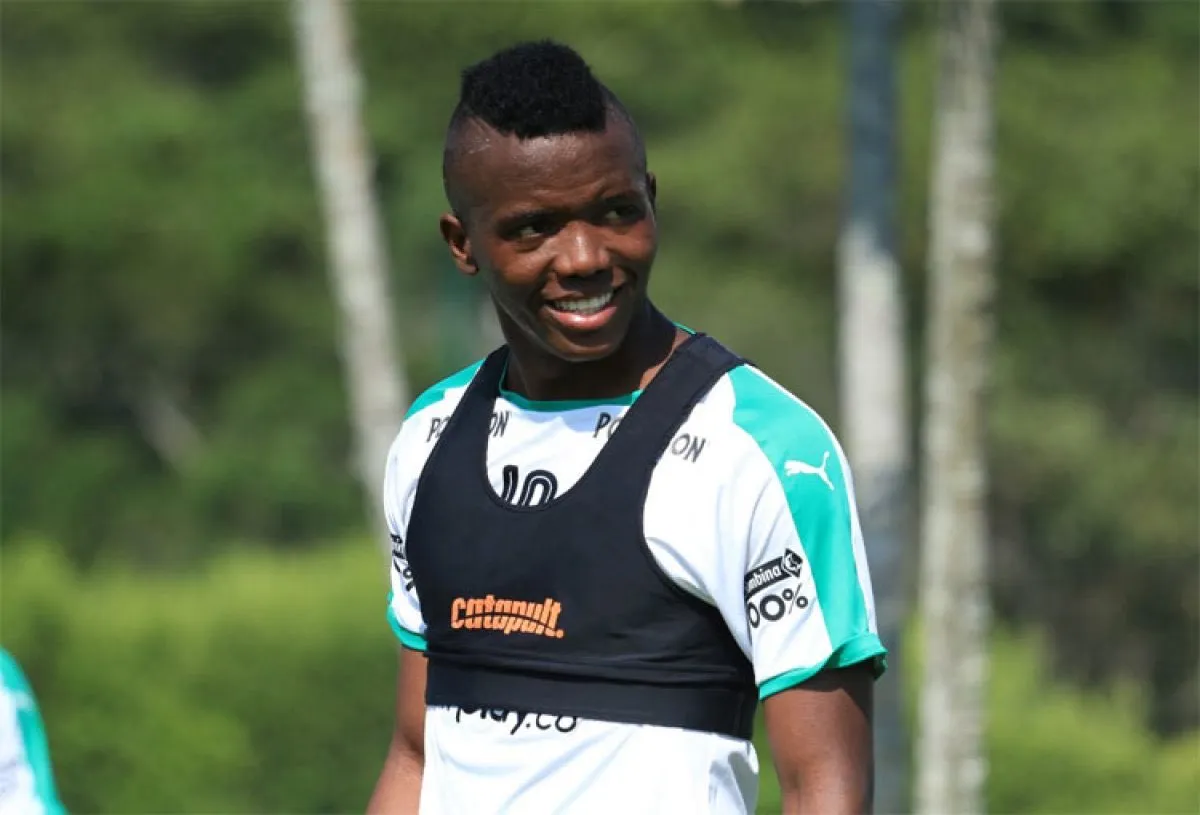 Harold Preciado en festejo con Deportivo Cali