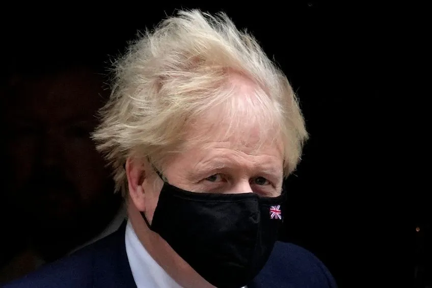 Boris Johnson previo a una conferencia de prensa