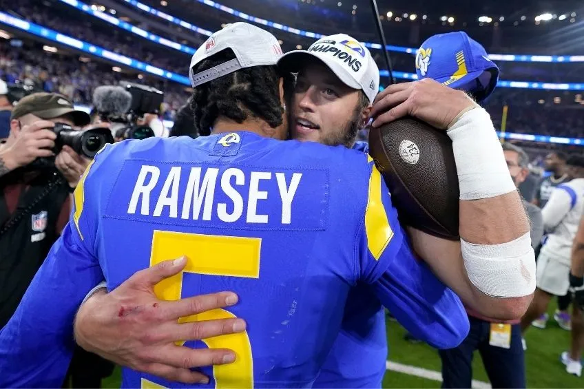 Ramsey y Stafford tras ganar el partido