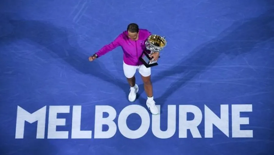 Rafa Nadal tras ganar el Australian Open