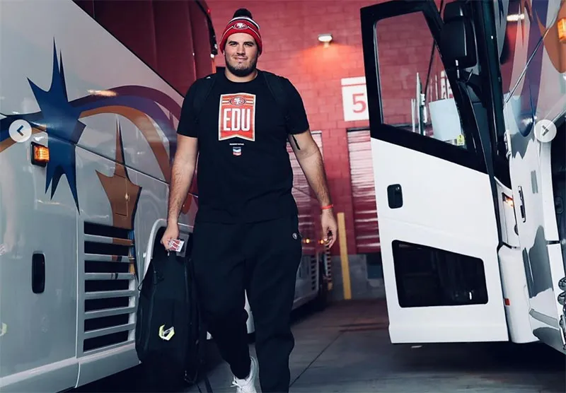 Alfredo Gutiérrez en las instalaciones de San Francisco 49ers