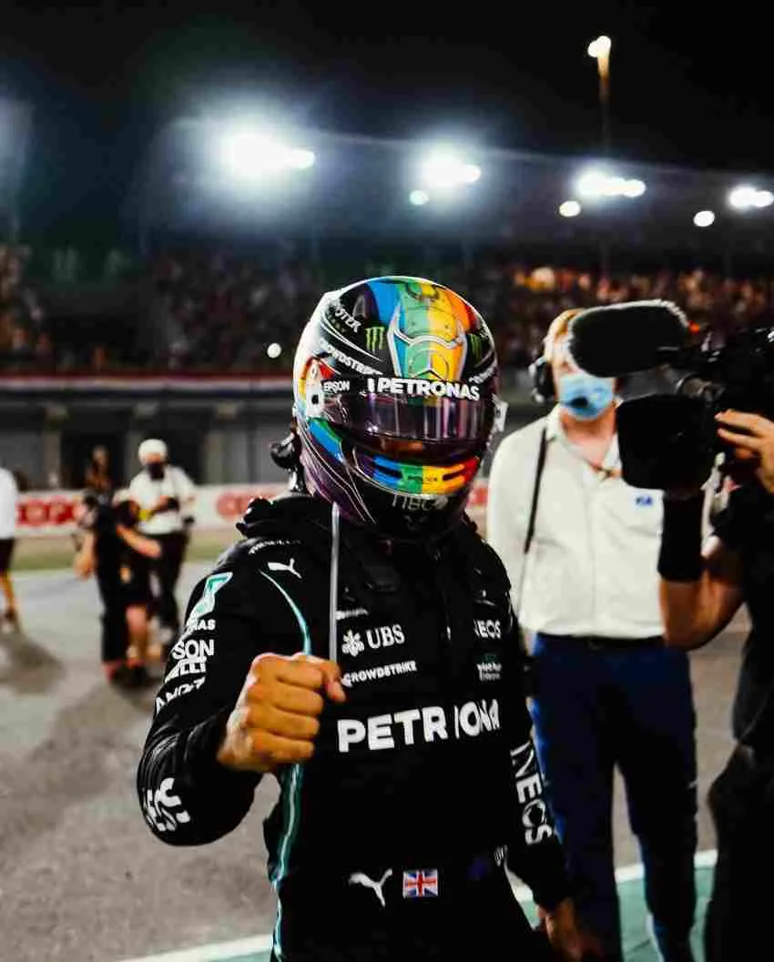TWITTER: @Lewis Hamilton Hamilton tras ganar en Qatar
