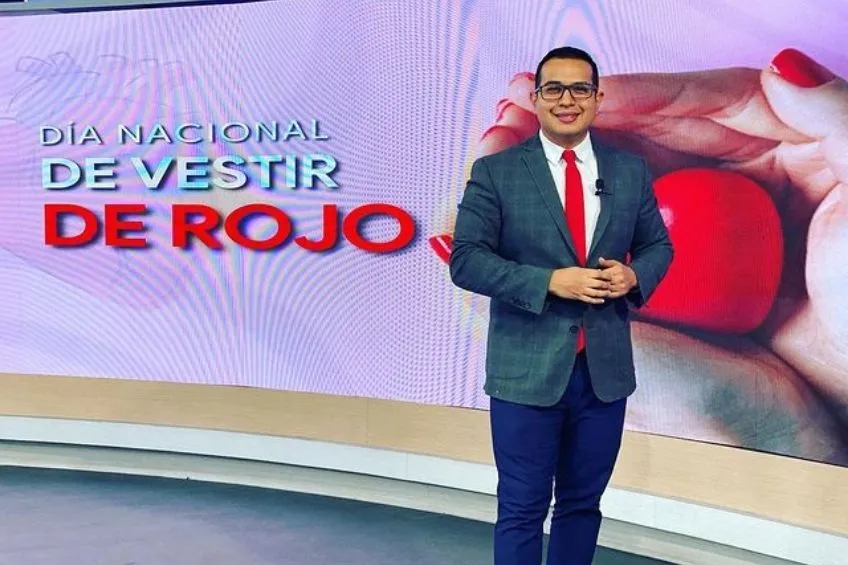 Luis Fernando Ibarra durante un programa