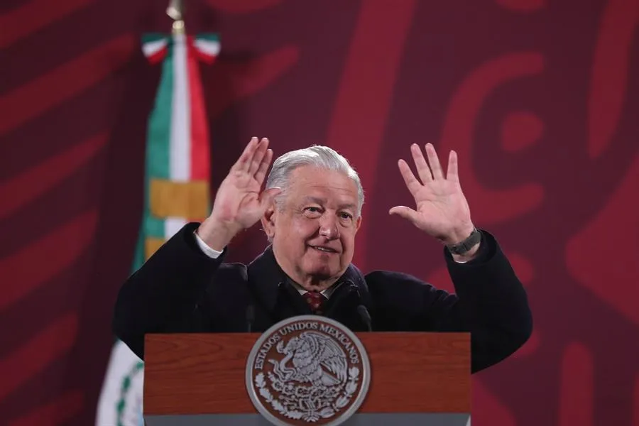 López Obrador durante su conferencia mañanera