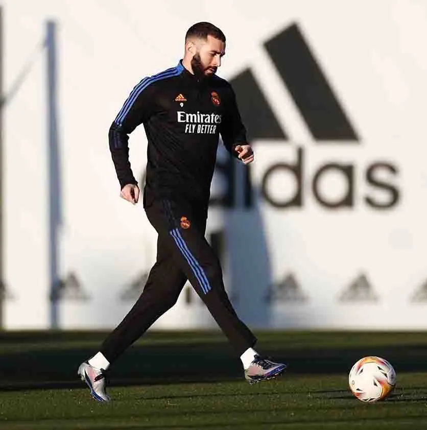 TWITTER @Benzema Benzema, durante un entrenamiento