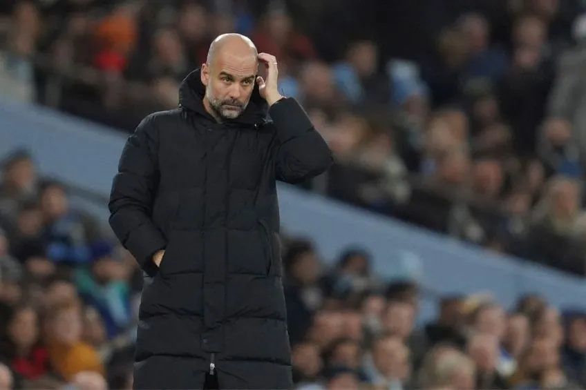 AP Pep Guardiola durante un partido del Manchester City