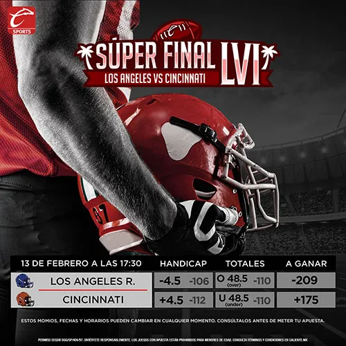 Los momios para el partido