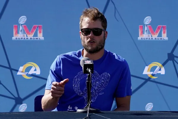 Matthew Stafford en conferencia de prensa