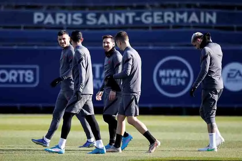 PSG, entrenando para su duelo contra Real Madrid en los Octavos de Final de ida