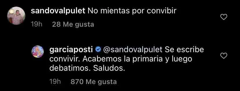 Comentario de usuario a Luis Garcia