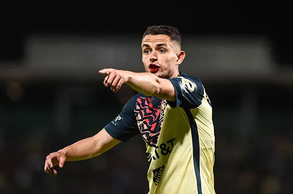 Álvaro Fidalgo en el partido contra Santos