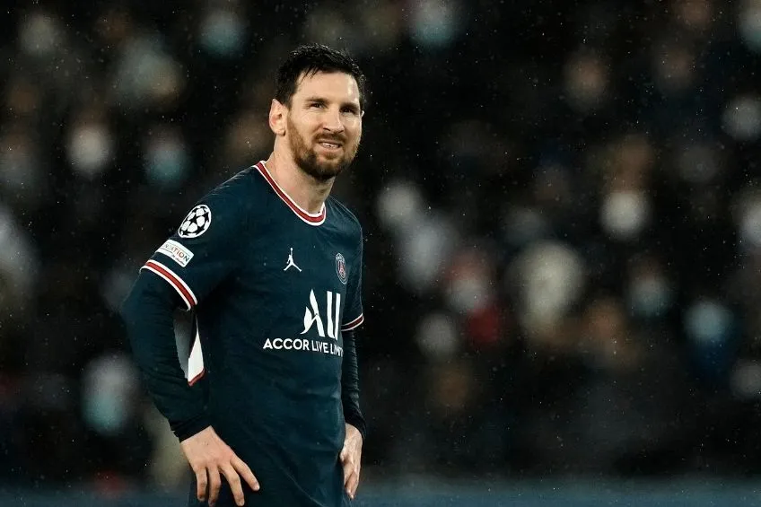 Lionel Messi lamentando la falla