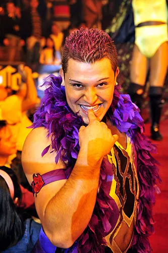 El luchador exótico previo a una lucha