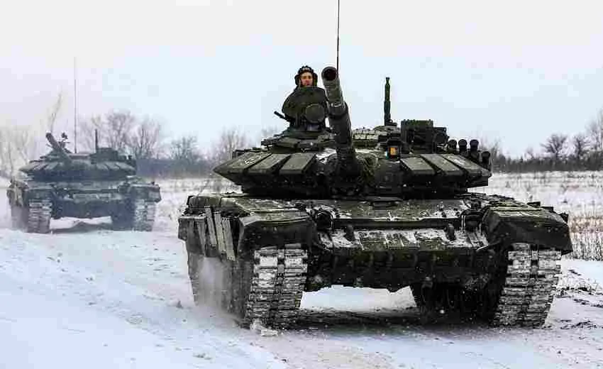 Tropas de Rusia en la frontera de Ucrania