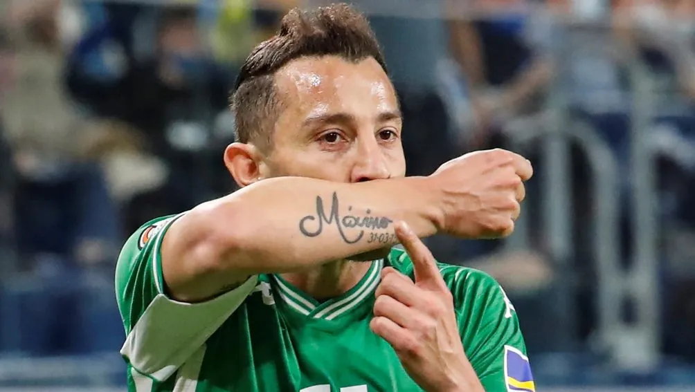 EFE Andrés Guardado en festejo con el Betis