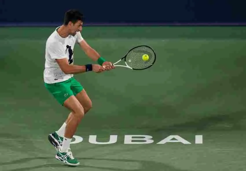 Nole en un partido