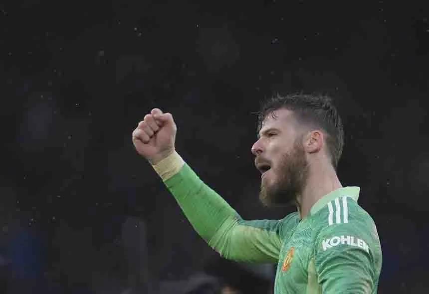 De Gea, en un partido del United