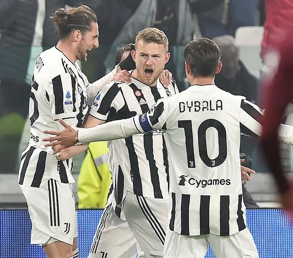 Jugadores de la Juventus en festejo