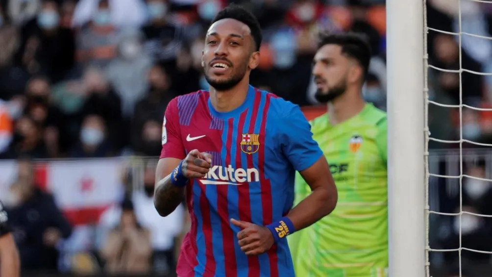 EFE Aubameyang festejando gol con el Barcelona