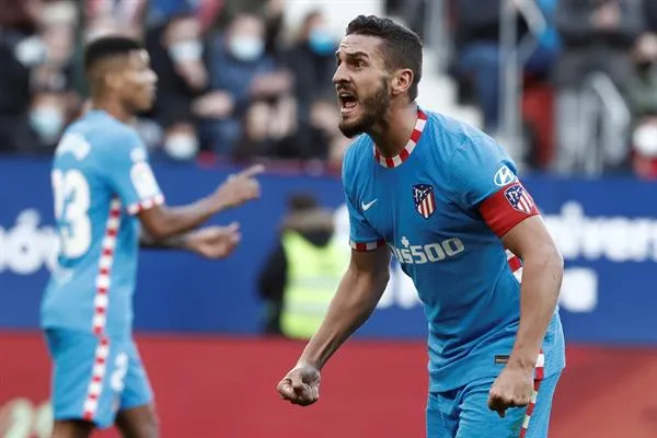 Koke en acción con el Atlético de Madrid