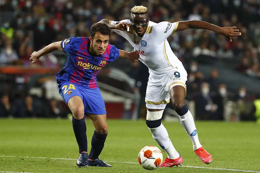 Barcelona y Napoli, empataron 1-1 en el partido de ida