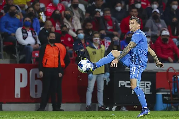 El uruguayo en el partido ante Toluca