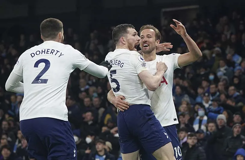 AP Jugadores del Tottenham, celebrando un gol