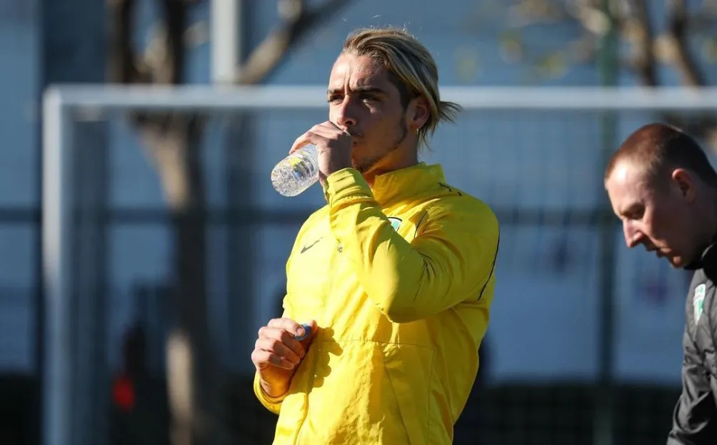 Claudio Spinelli en entrenamiento con Oleksandria