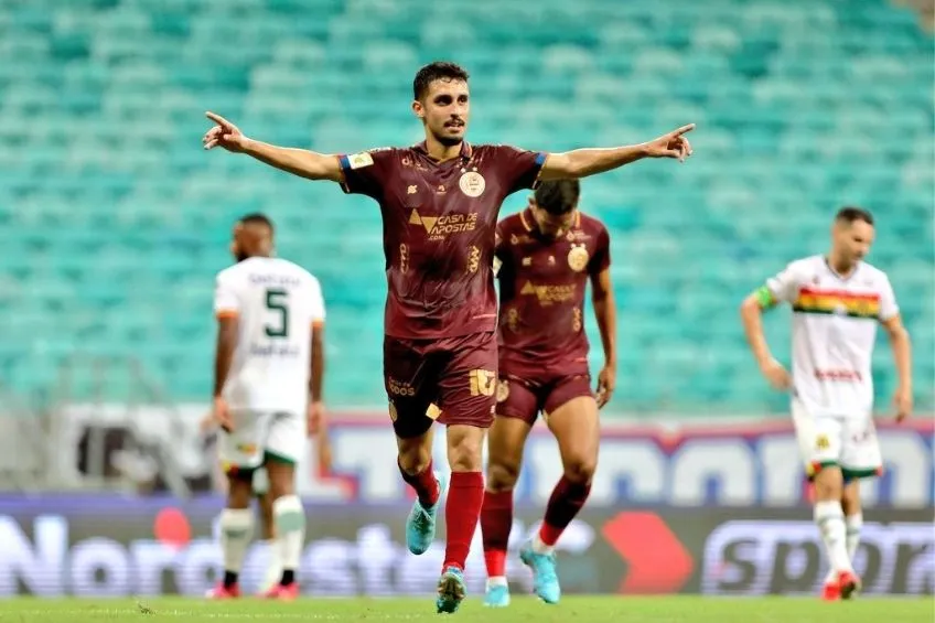 Jugadores del Bahía festejando un gol