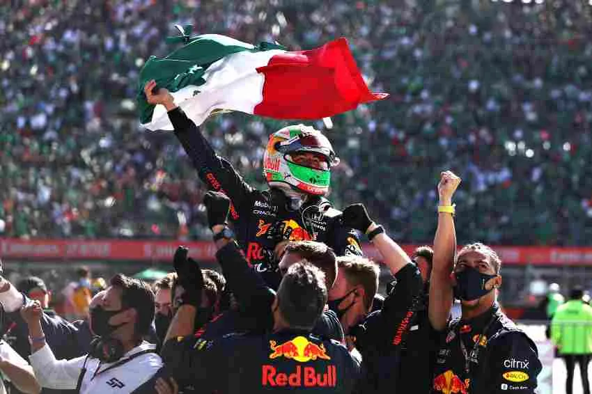Sergio Pérez después del GP México