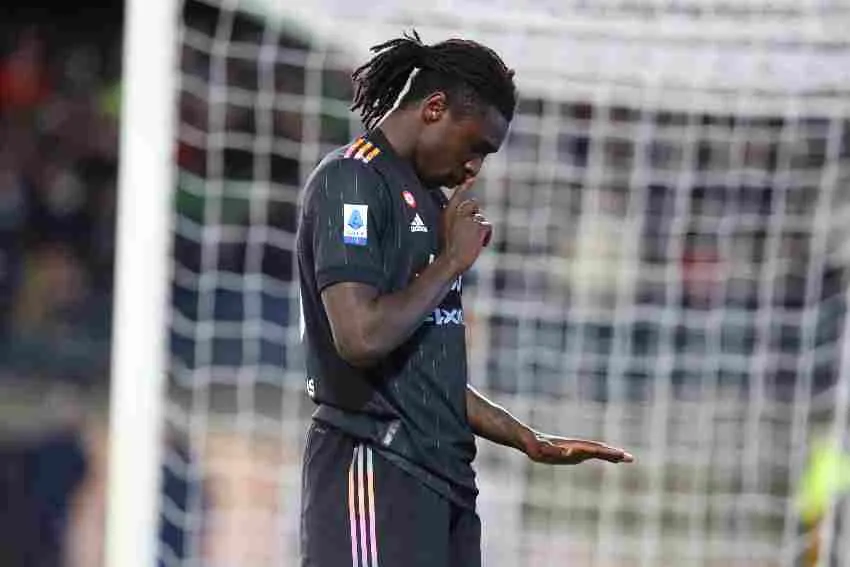 Moise Kean celebrando su gol vs Empoli