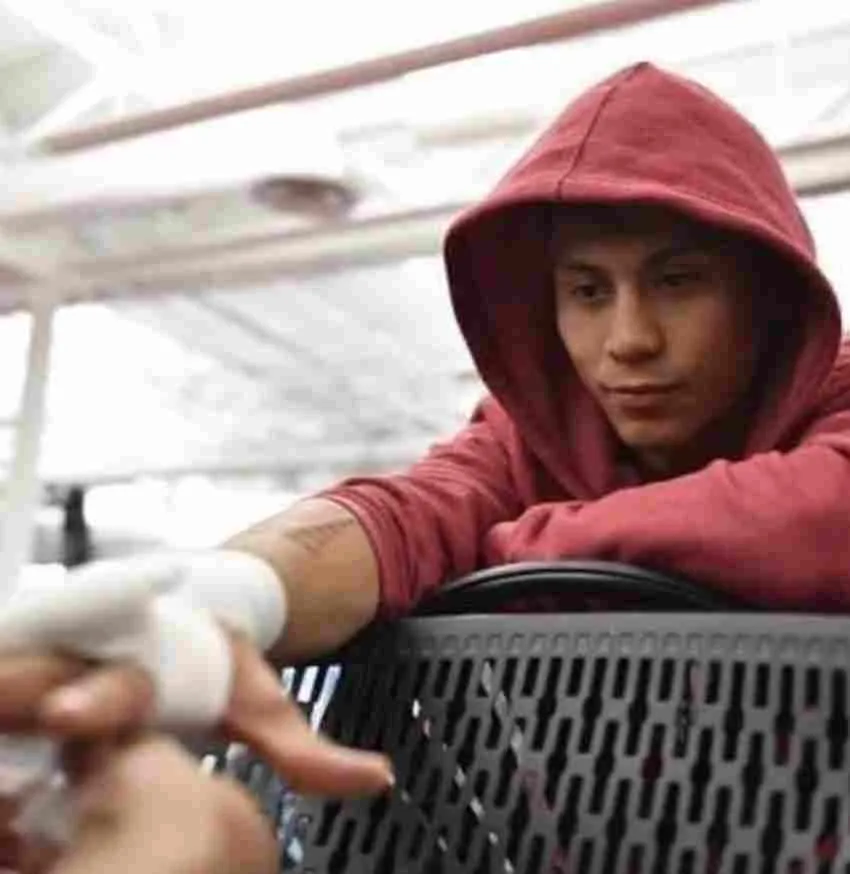 Altamirano previo a un combate