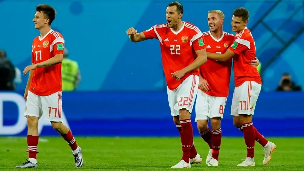 IMAGO7 Jugadores rusos en el Mundial del 2018