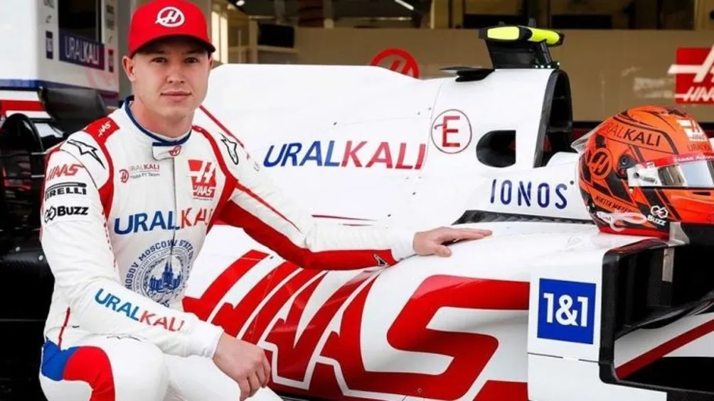 Nikita Mazepin durante la Fórmula Uno con la escudería de Haas