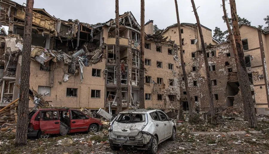 Departamentos en Ucrania afectados por el combate