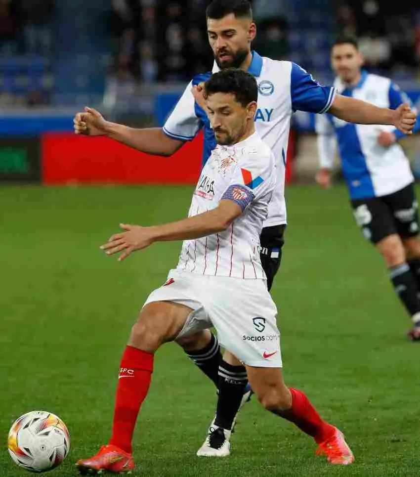 Jesús Navas en el partido vs Alavés