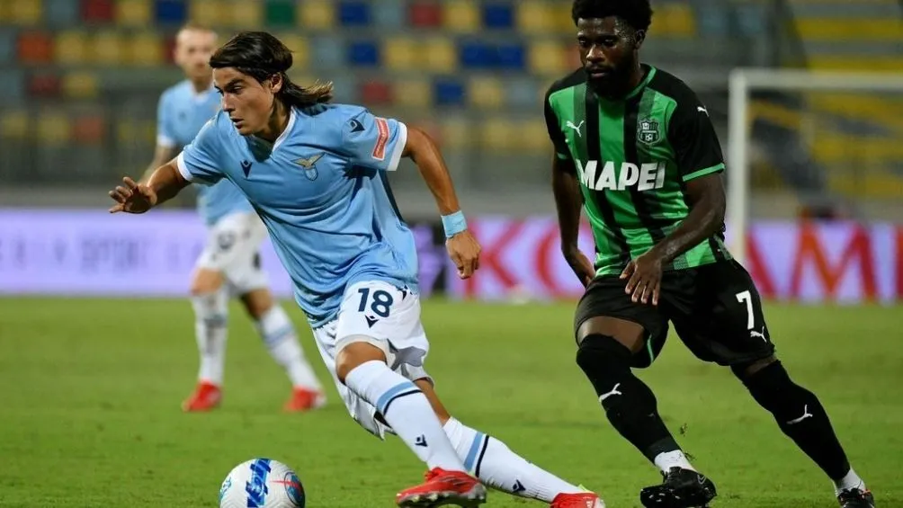 Luka Romero en un partido con la Lazio
