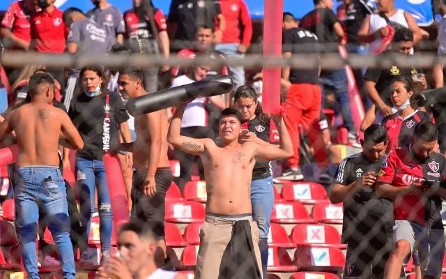 Afición del Atlas durante el encuentro