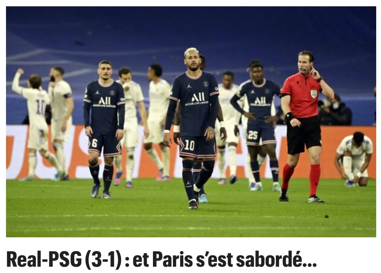 Le Parisien señaló: &quot;París fue hundido...&quot;