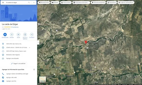 &quot;La caída de Edgar&quot; en Google Maps