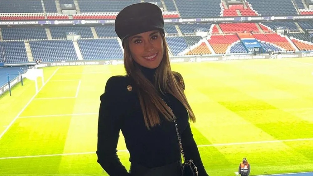 Antonela Roccuzzo en el Parque de los Príncipes