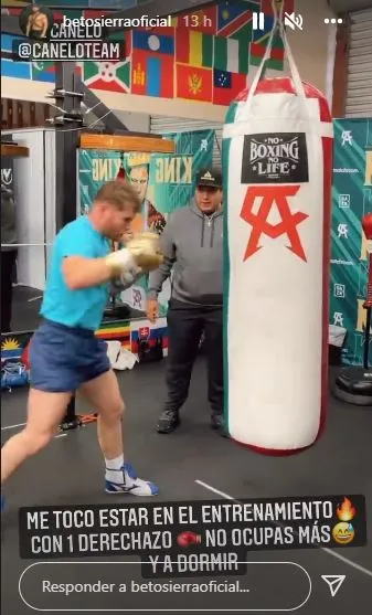 Entrenamiento del Canelo compartido por Beto Sierra