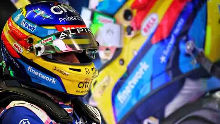 Fernando Alonso durante las pruebas de Bahrein